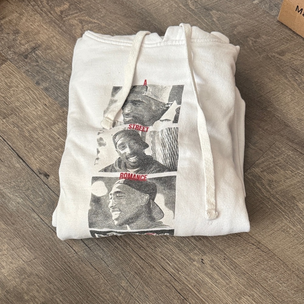 Justice White Hoodie with Graphic Design